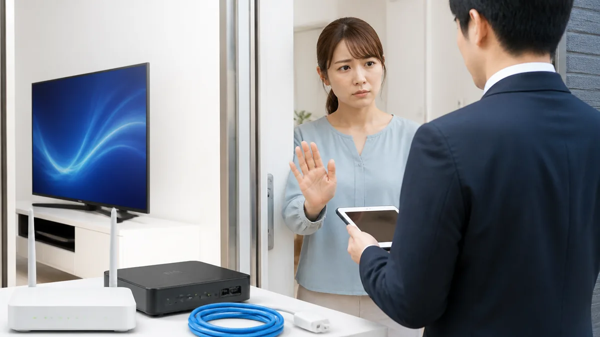 NURO光の訪問営業は契約NG？悪質な手口5つと断り方・キャンセル手順を解説のアイキャッチ画像