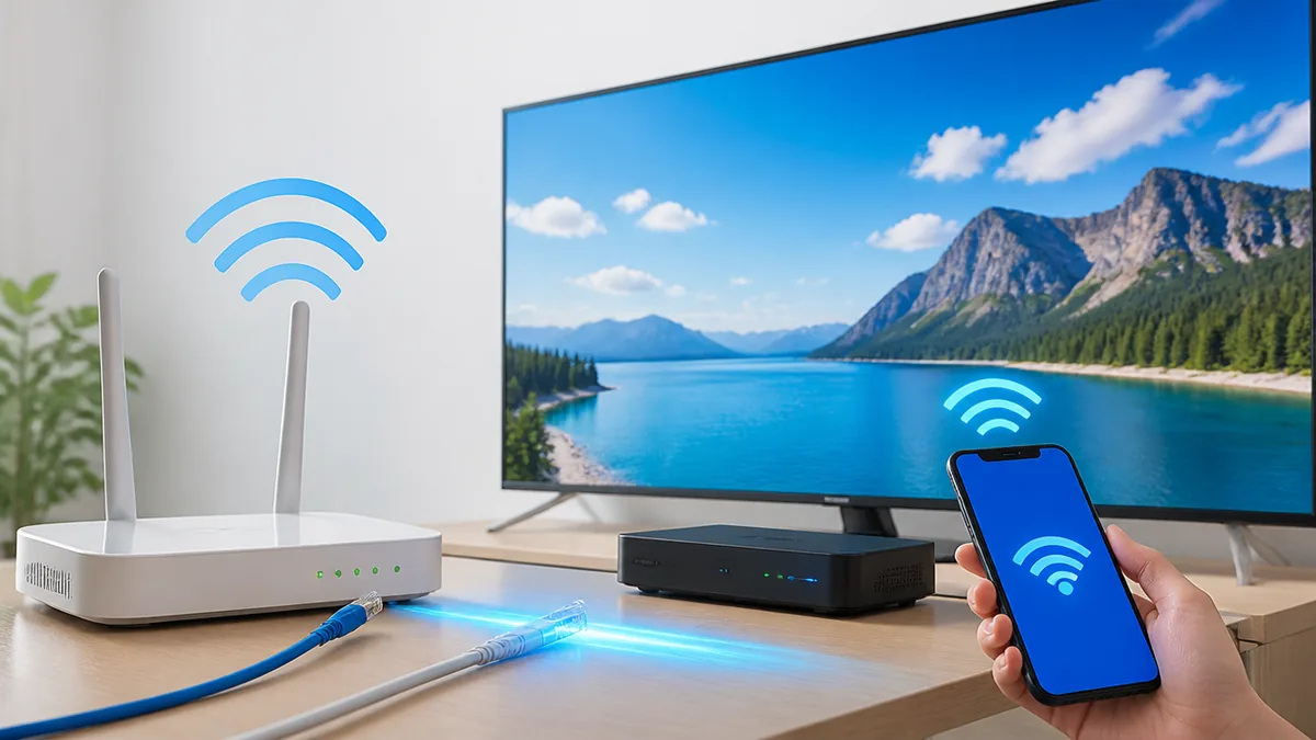 wifi内蔵テレビをネットにつなぐ設定手順を画面つきでの解説画像