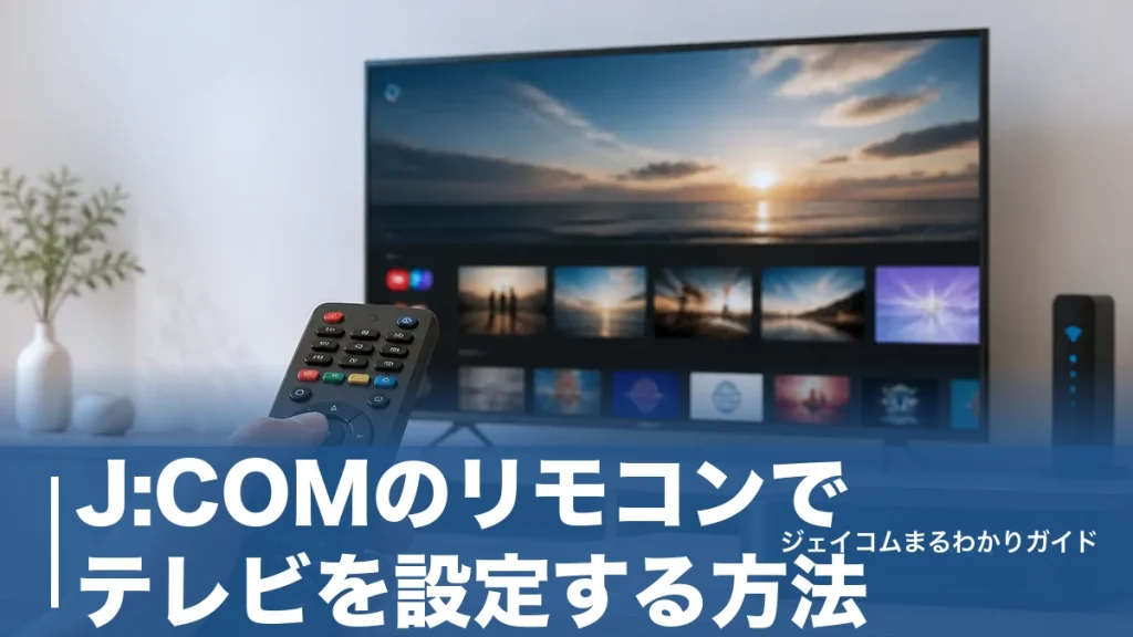 J:COMのリモコンでテレビを設定する方法｜メーカー番号一覧と効かないときの対処法のアイキャッチ画像