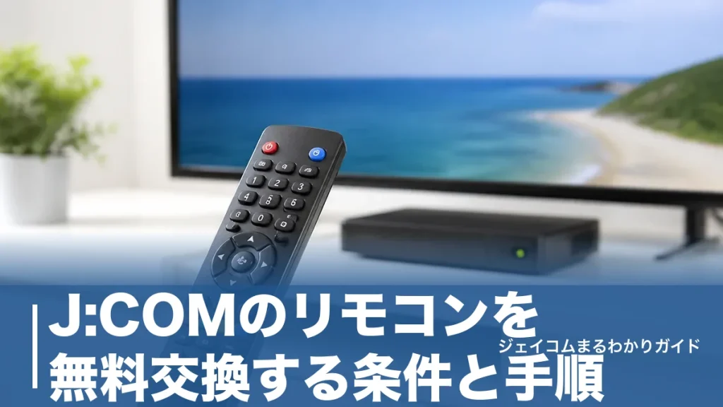 J:COMのリモコンを無料交換する条件と手順｜1,300円かかるケースとの違いも解説のアイキャッチ画像