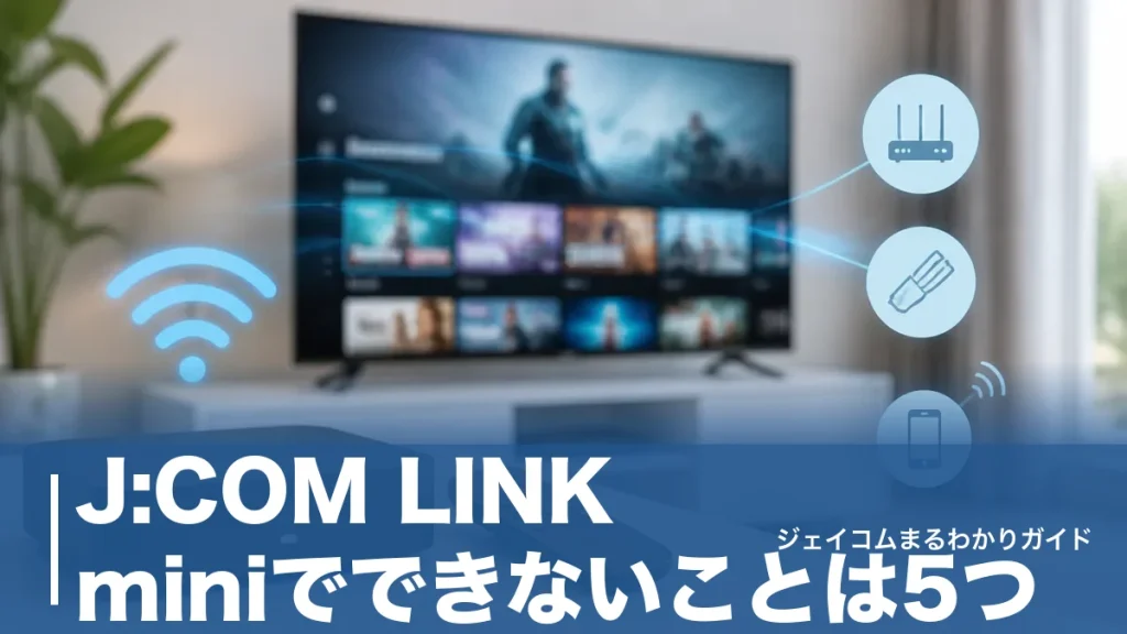 J:COM LINK miniでできないことは5つ｜録画・放送受信の落とし穴と失敗しない使い方のアイキャッチ画像