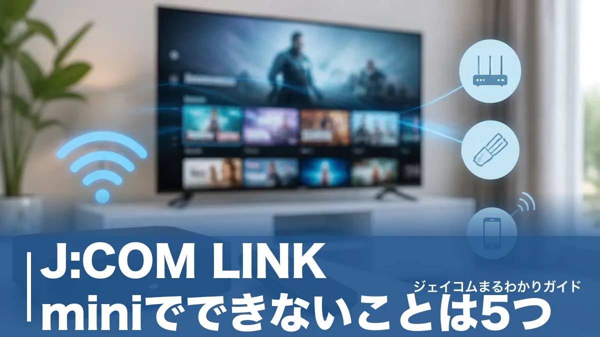 J:COM LINK miniでできないことは5つ|録画・放送受信の落とし穴と失敗しない使い方のアイキャッチ画像