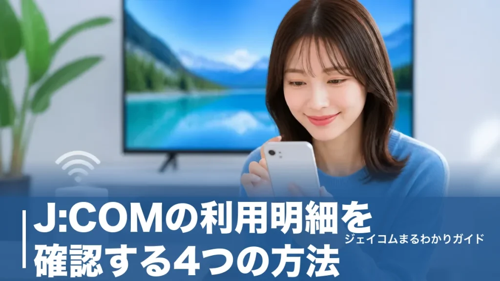 J:COMの利用明細を確認する4つの方法｜マイページの見方と過去15カ月まで見るコツのアイキャッチ画像