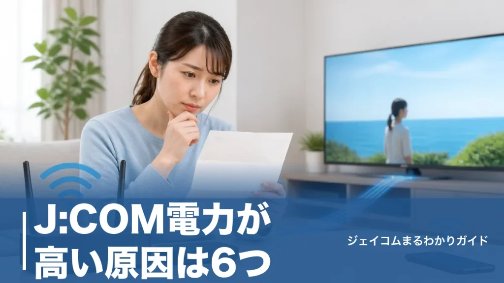 J:COM電力が高い原因は6つ｜請求内訳の見方と年3,741円下げる見直し術のアイキャッチ画像