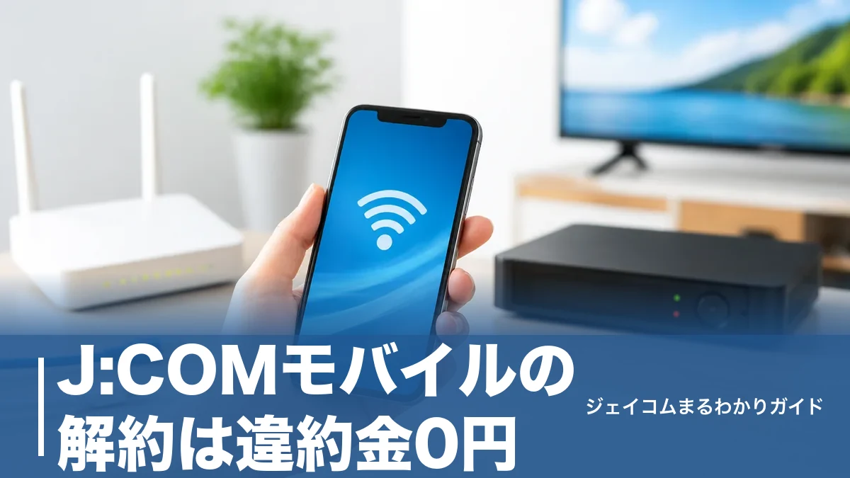 J:COMモバイルの解約は違約金0円｜損しない手順とMNP・端末残債の注意点を全解説のアイキャッチ画像