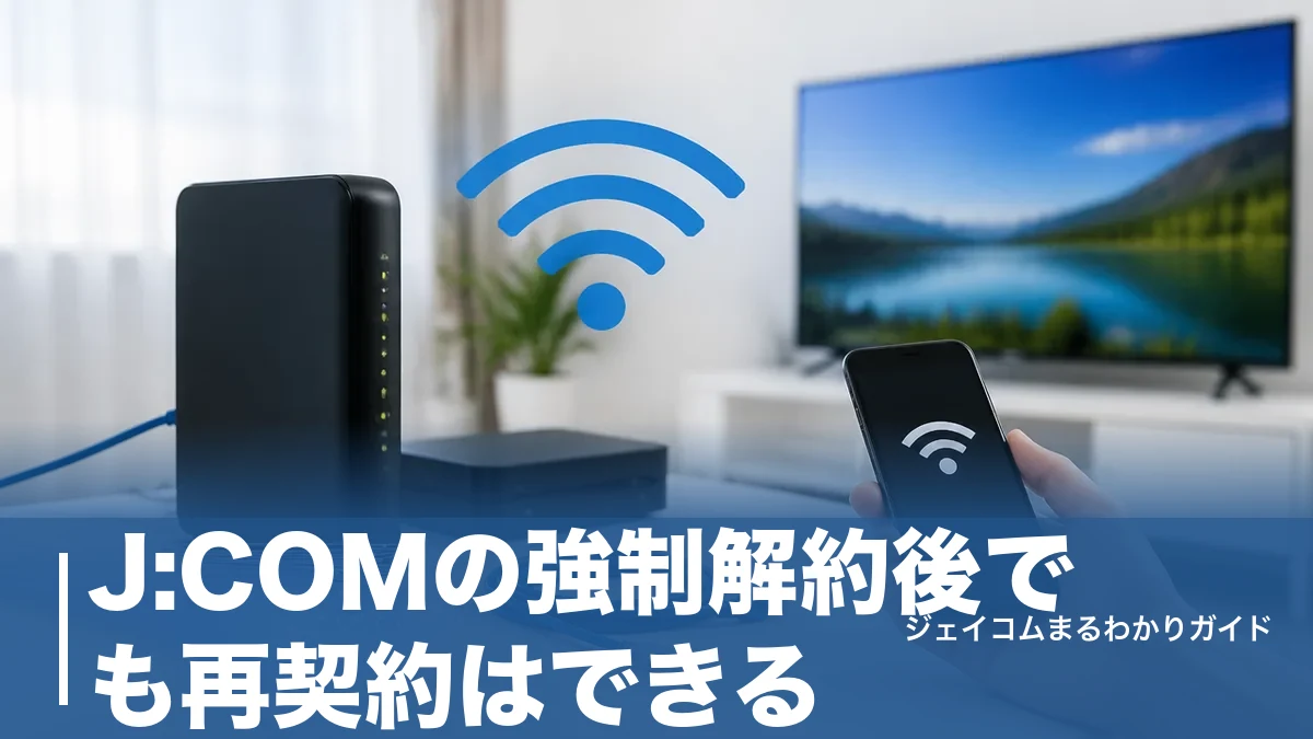 J:COMの強制解約後でも再契約はできる?必要な3条件と精算から申し込みまでの全手順のアイキャッチ画像