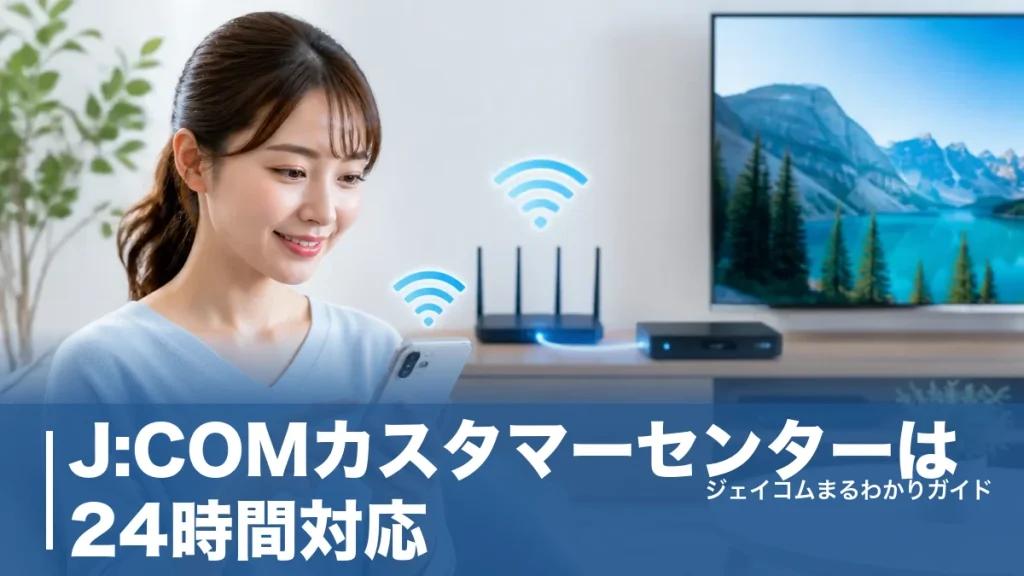 J:COMカスタマーセンターは24時間対応？電話番号一覧と夜間に使える窓口4つのアイキャッチ画像