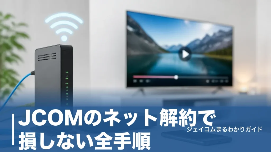 JCOMのネット解約で損しない全手順｜月末締めの落とし穴と機器返却の注意点のアイキャッチ画像
