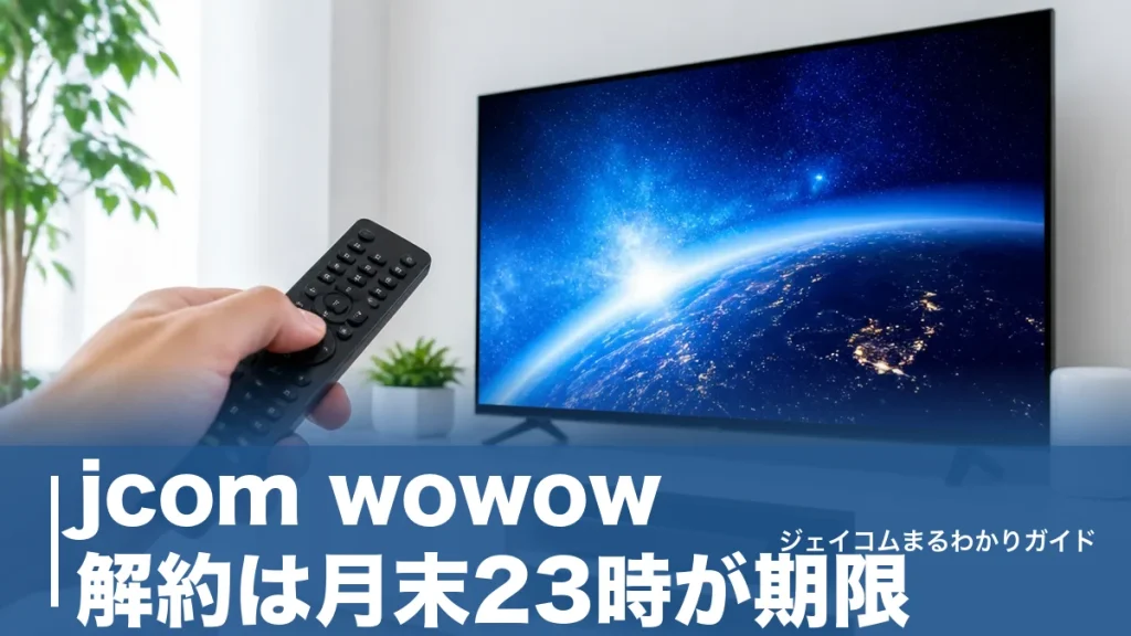 jcom wowow 解約は月末23時が期限｜マイページ3分の手順と日割りなしの注意点のアイキャッチ画像