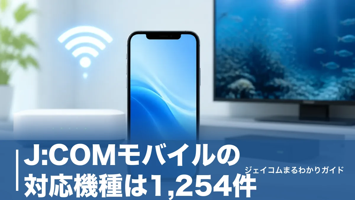 J:COMモバイルの対応機種は1,254件｜あなたのスマホが使えるか3分で確かめる方法のアイキャッチ画像
