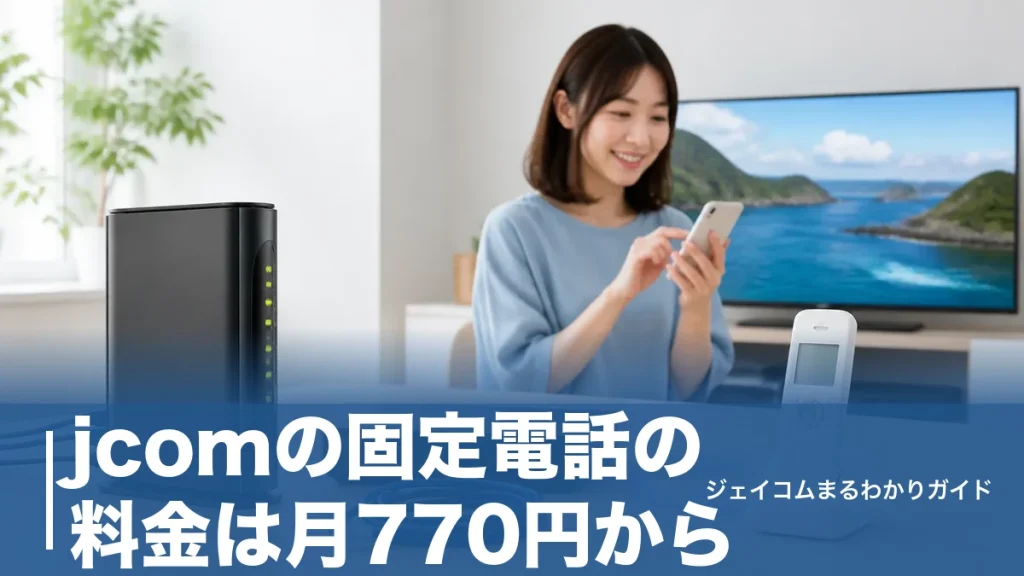 jcomの固定電話の料金は月770円から｜2026年7月改定で242円上がる中身と対策のアイキャッチ画像