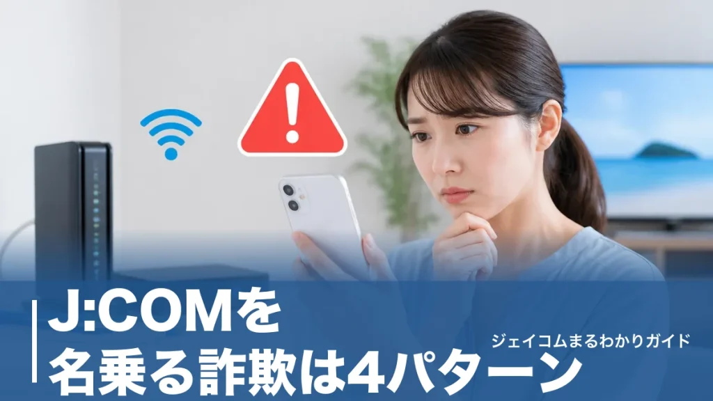 J:COMを名乗る詐欺は4パターン｜偽SMS・偽メールの見分け方と相談先一覧のアイキャッチ画像