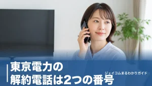 東京電力の解約電話は2つの番号｜プラン別の使い分けとつながる時間帯・Web手続きのアイキャッチ画像